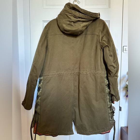 Like New Maison Scotch Side Tie Layered Parka - Size L - Picture 6 of 10